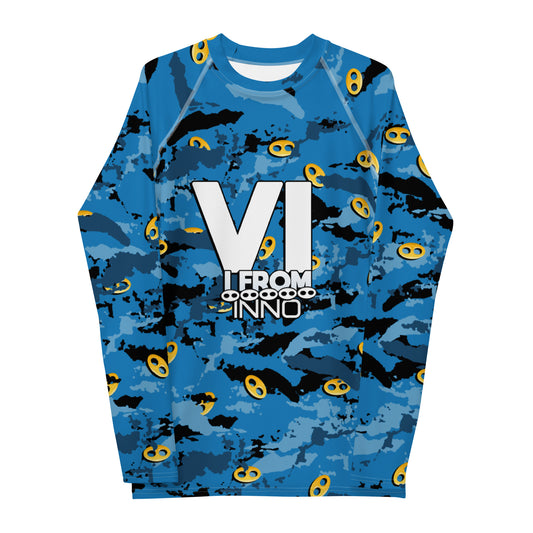 Blue Camo VI I From Rash Guard