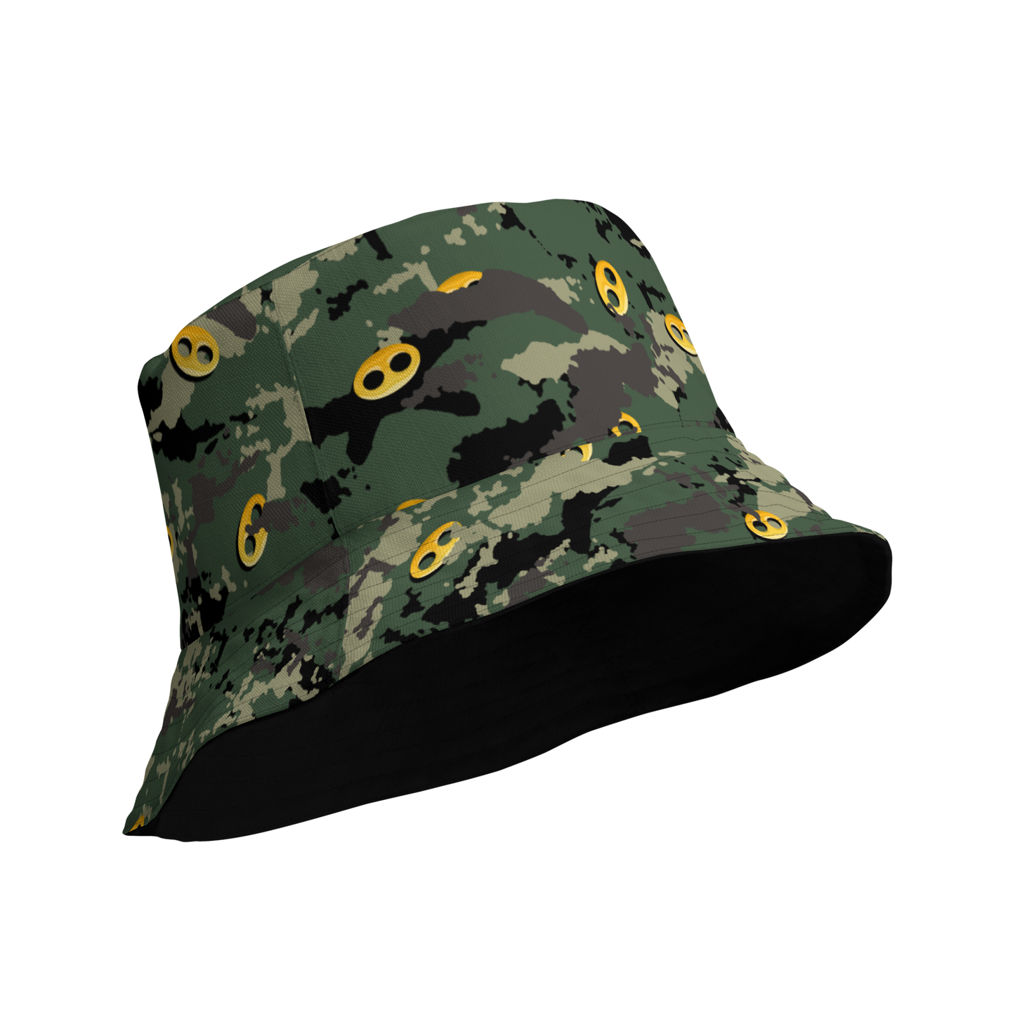 Green Camo VI I From Reversible bucket hat