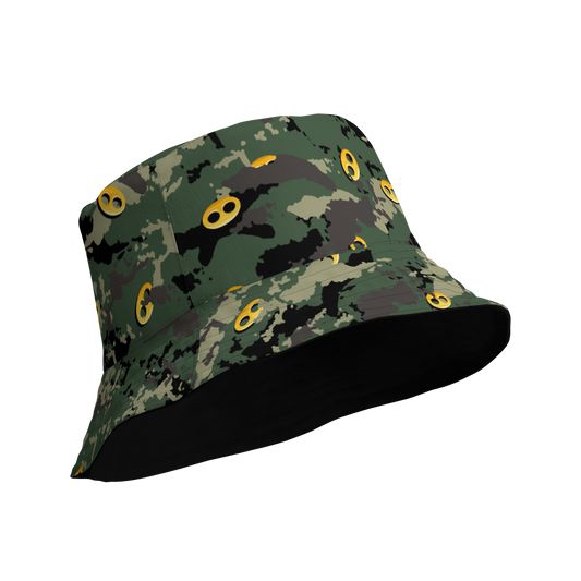 Green Camo VI I From Reversible bucket hat