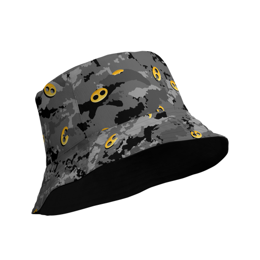 Grey Camo VI I From Reversible bucket hat